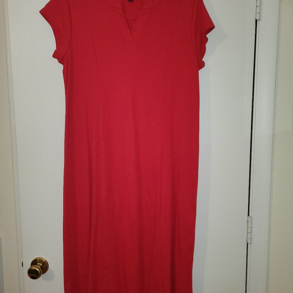 Links Red Knit Summer Dress, Size L